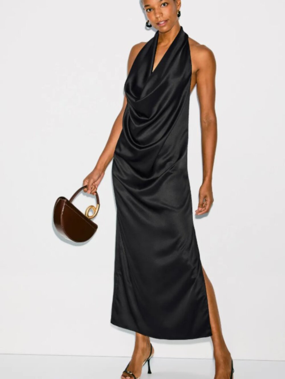 RTR-4 - By Malene Birger Charmie Cowl Neck Backless Midi Dress